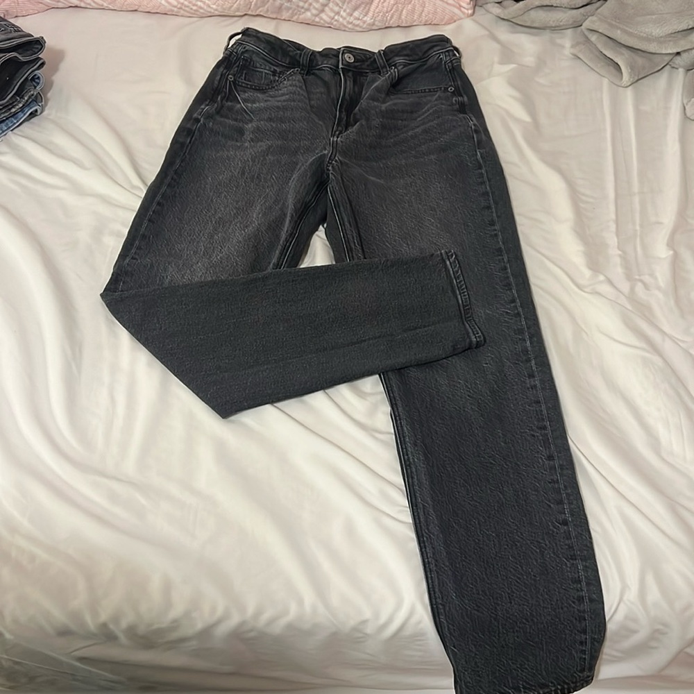 AE black mom jeans